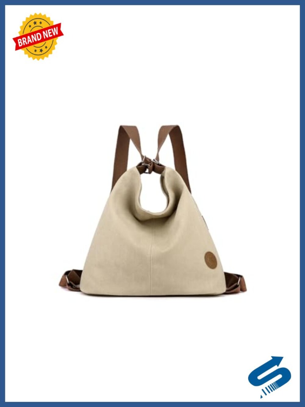 Canvas Backpack Purse Convertible Shoulder Bag Top Handle Tote Large Capacity